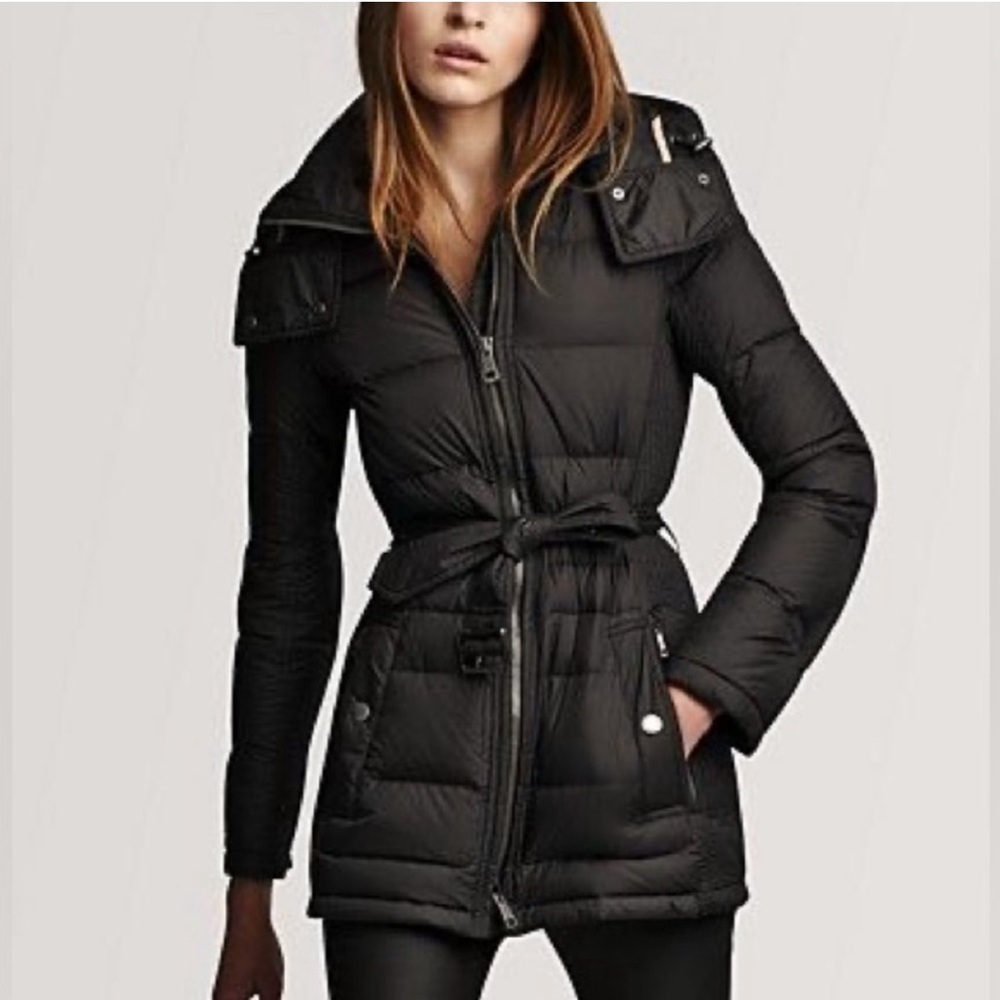 Burberry Brit Mareton Down Jacket, Black (Size: S)